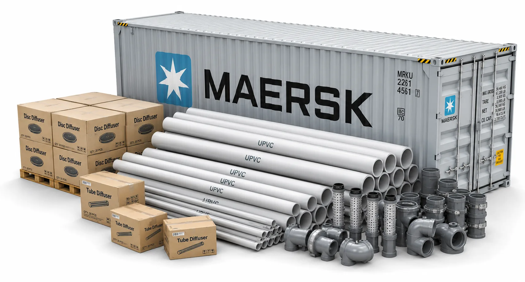 Integrated package shipment for aeration project
