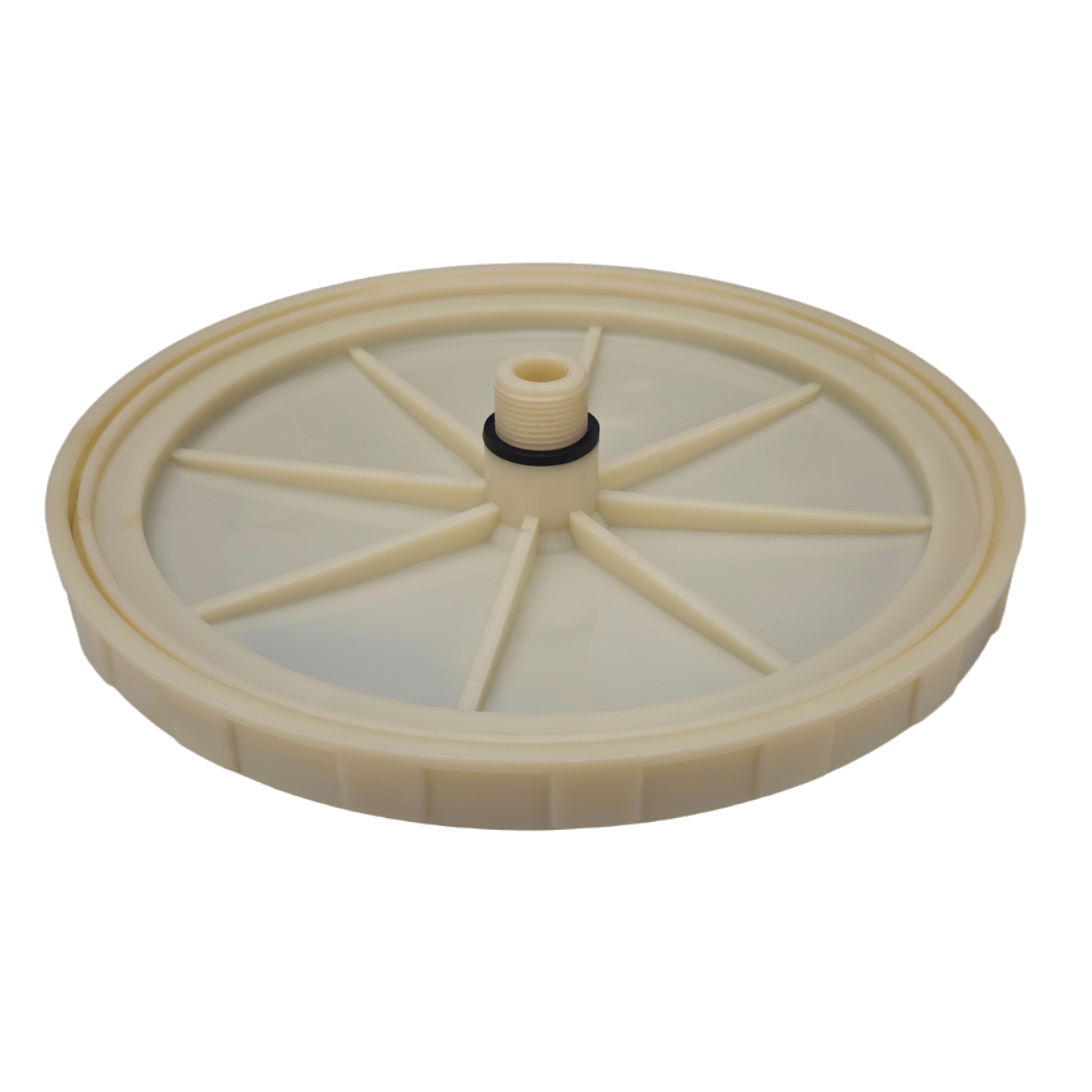 Disc diffuser back structure and threaded connector